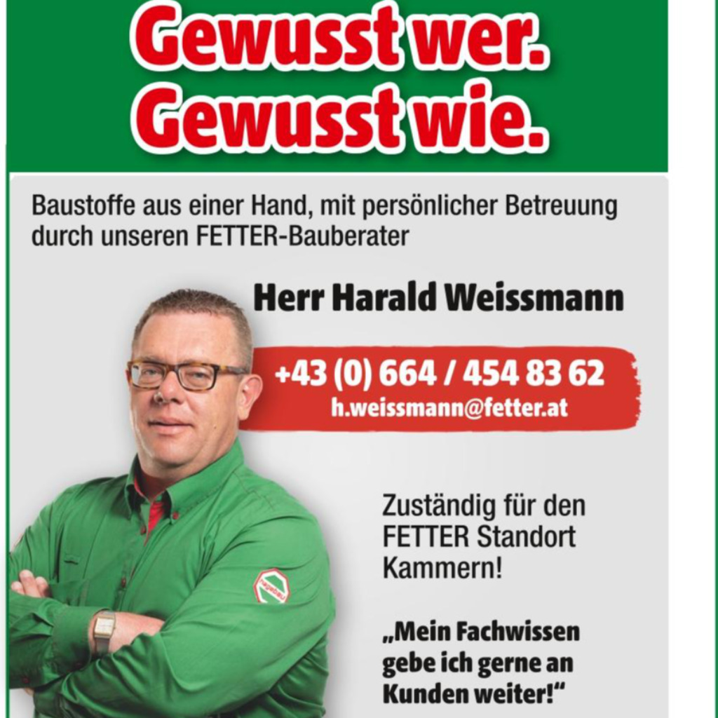 <b>Harald Weissmann</b> - Verkaufsberater im Außendienst - Fetter Baumarkt GmbH | ... - harald-weissmann-foto.1024x1024