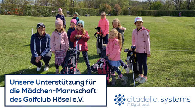 Unsere Unterstützung für die Mädchen-Mannschaft des Golfclub Hösel e.V. - citadelle.systems | IT. Digital. Lokal.