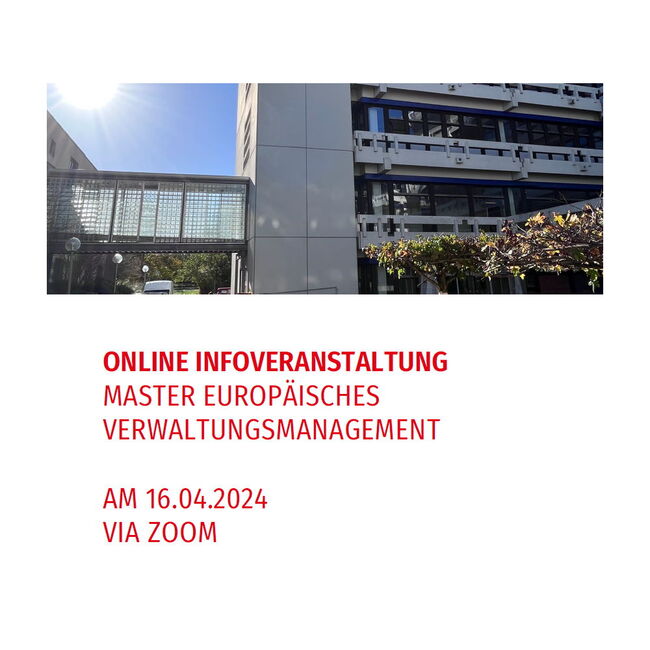 Online-Infoveranstaltung - Master Europäisches Verwaltungsmanagement | Hochschule für öffentliche Verwaltung und Finanzen Ludwigsburg