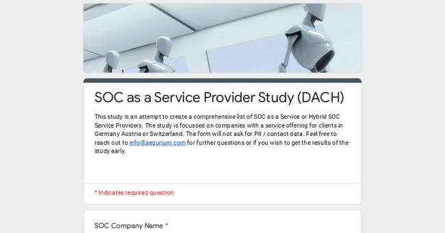 SOC as a Service Provider Study (DACH)