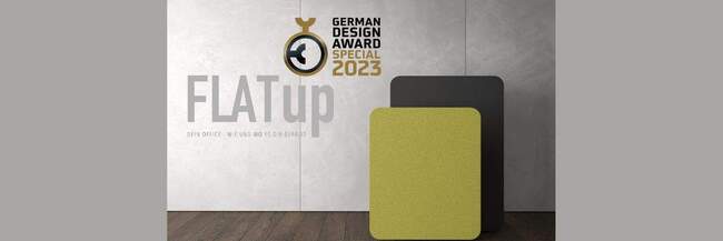 fm Büromöbel: FLATup mit dem German Design Award Special 2023 ausgezeichnet
