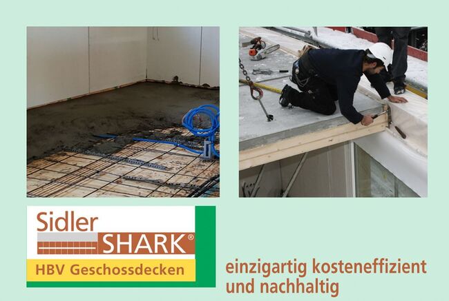 Sidler SHARK® die führend kosteneffizienten und nachhaltigen Holzbetonverbund Geschossdecken 