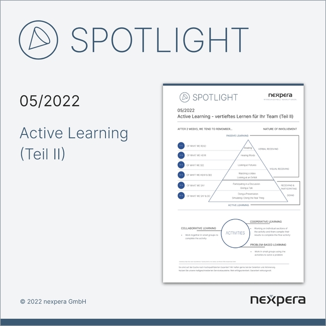 nexpera SPOTLIGHT - Active Learning - vertieftes Lernen für Ihr Team (Teil II)
