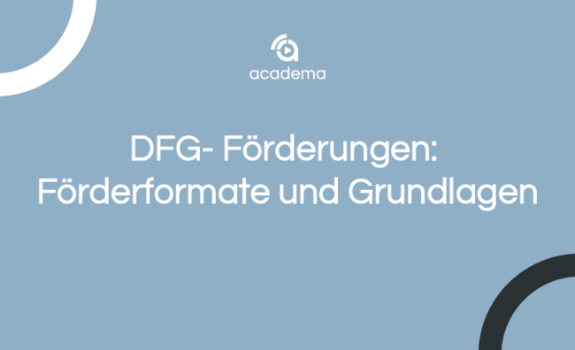 DFG-Förderungen - academa