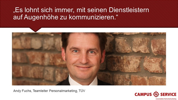 Interview mit Andy Fuchs, Teamleiter Personalmarketing bei TÜV Rheinland