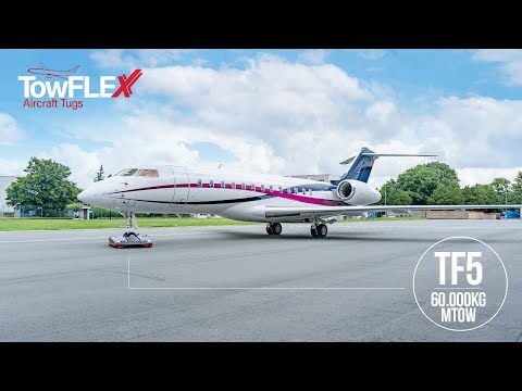 TowFLEXX TF5 - Bombardier Global 6000 & Hawker 400XP | Electric Remote Controlled Aircraft Tug