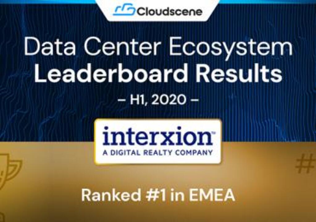 Interxion: A Digital Realty Company nimmt ersten Platz im EMEA-Ranking von Cloudscene ein