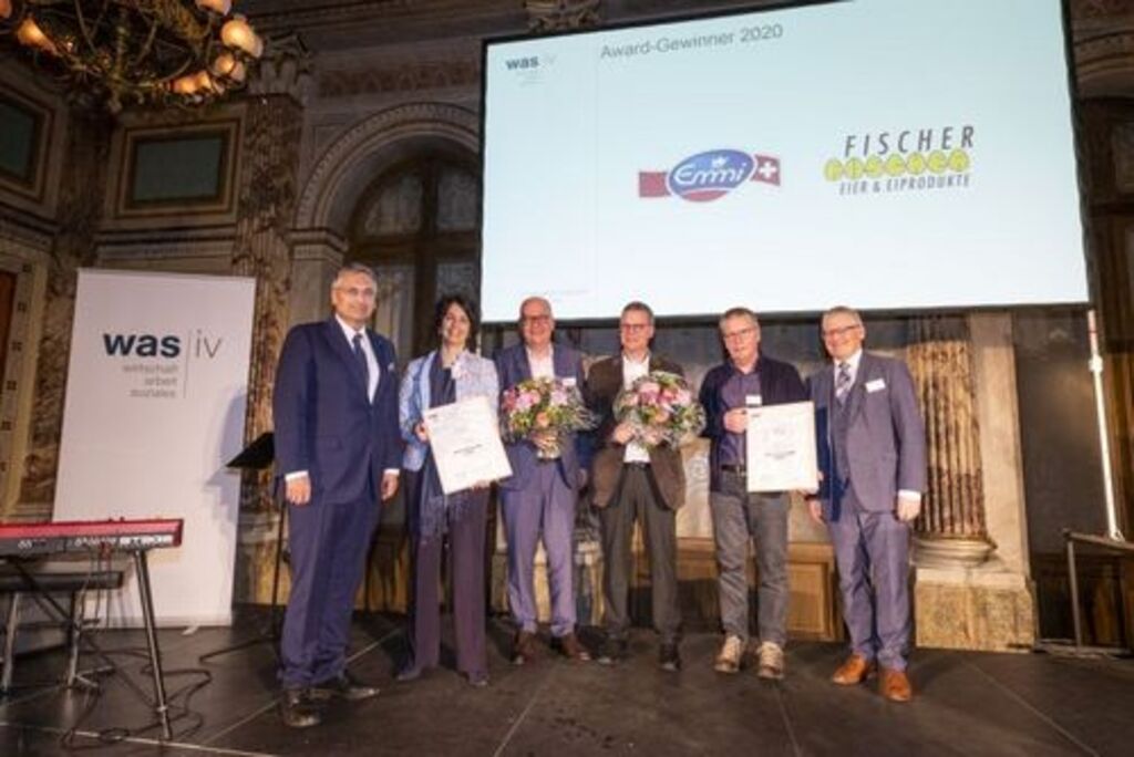 WAS IV-Awards gehen an Emmi Schweiz AG und Fischer Eier GmbH | WAS Wirtschaft Arbeit Soziales