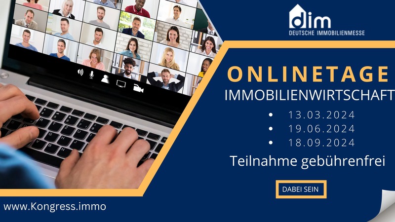 Einladung zum Onlinekongress Immobilienwirtschaft 13.03.2024